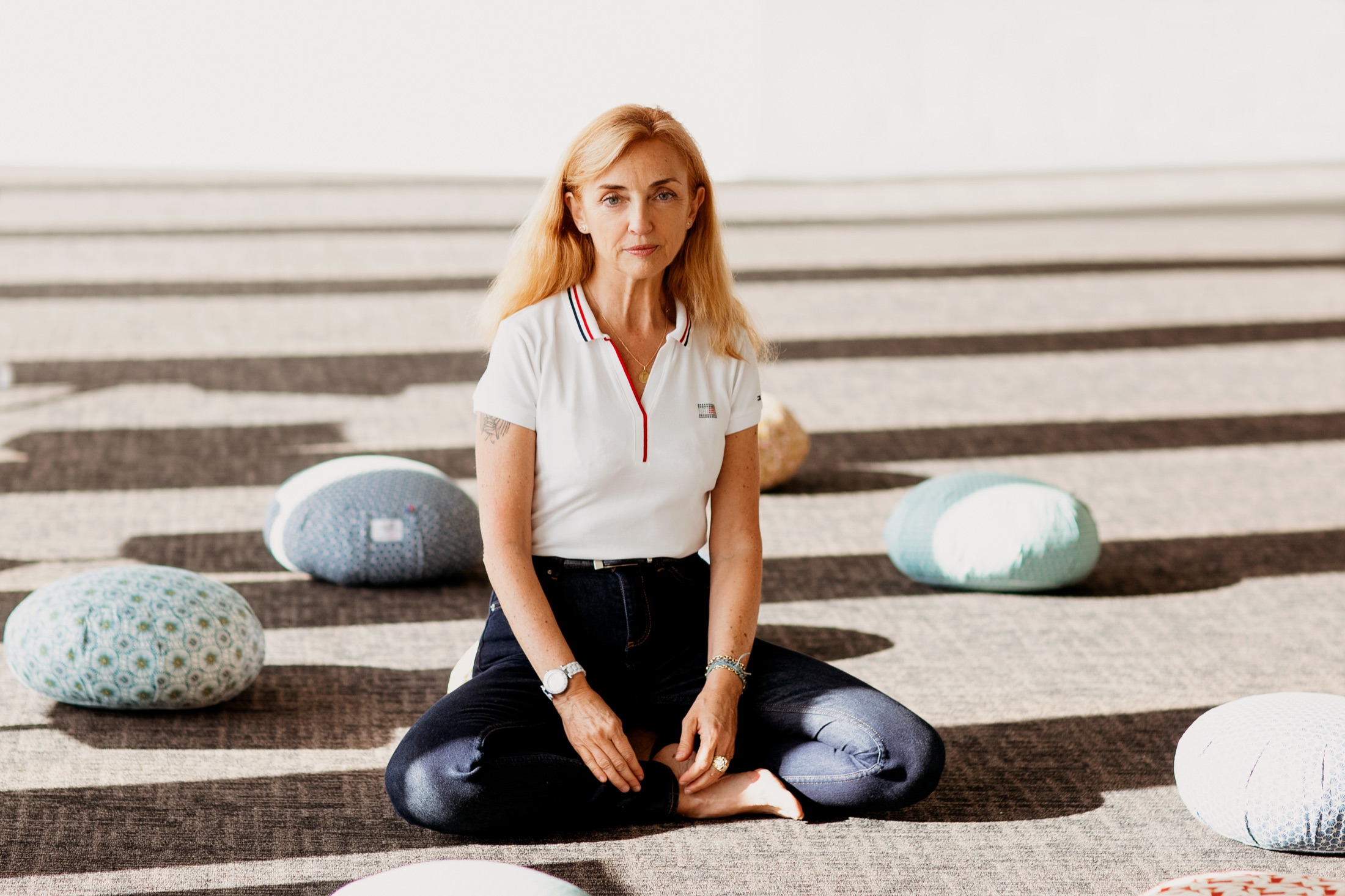 Anne-Marie de Couvreur en méditation